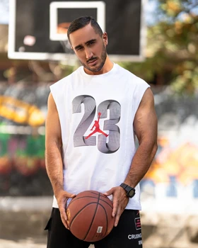 رکابی ورزشی وست JORDAN 23 سفید