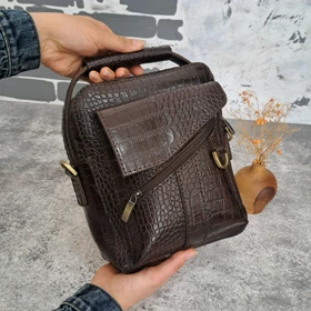 کیف دوشی اسپرت مدل آنتیک چرم طبیعی روکو