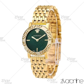 ساعت ورساچه زنانه طلایی صفحه سبز 106813
