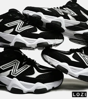 کفش کتانی مردانه و زنانه مشکی سفید NEW BALANCE 9060 مدل 2155