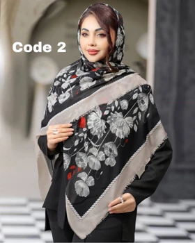 روسری نخ اسپان گل‌دار بهاره 3535