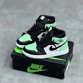 کفش نایک ایر جردن وان ساق‌دار مشکی سبز Nike Air Jordan 1 High Black Green