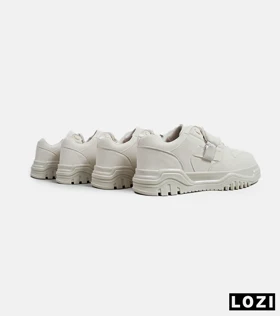 کفش کتانی بگ دار مردانه و زنانه کرم BERSHKA