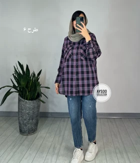 مانتو چهارخونه ترنج