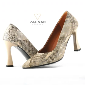 کفش پاشنه‌دار زنانه چرم یلسان مدل رز کد 644-RTL