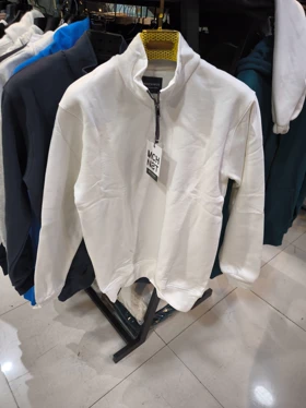 دورس نیم زیپ لش سفید پارچه سه نخ پنبه کیفیت پرمیوم پلاس اورجینال دیلم