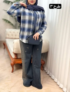 شومیز چهارخونه موهر 3262