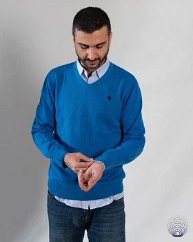 پلیور یقه هفت مردانه U.S.Polo Assn – فیت راحت و کلاسیک آمریکایی کد 17479