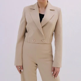 کت کوتاه تک زنانه‌ی کرپ لیون (Leone) کد 5461