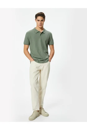 تیشرت یقه پولو مردانه اورجینال کوتون koton