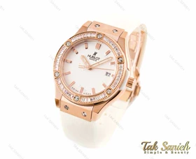 ساعت هابلوت زنانه نگین‌دار سفید Hublot-3270-L
