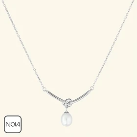 گردنبند نقره مروارید کد 2512121