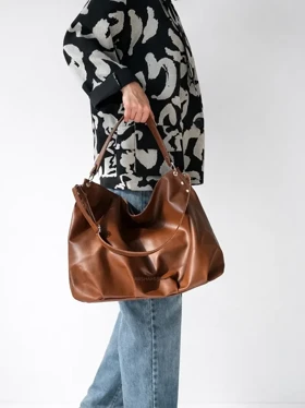 کیف بزرگ زنانه تانرا (قهوه‌ای)