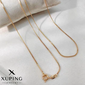 زنجیر استیل زنانه طلایی مدل باکس چین (Box Chain) – Xuping