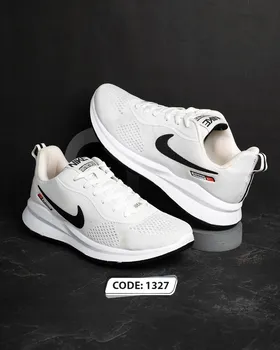 کتانی نایک تمام سفید مدل RUNNING