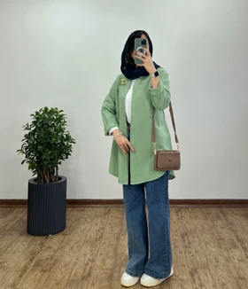 مانتو لینن گلدوزی تن آرا
