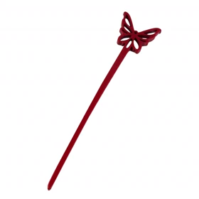 گیره مو زنانه مدل کانزاشی پروانه کد G_Lnd_3148 (قرمز)