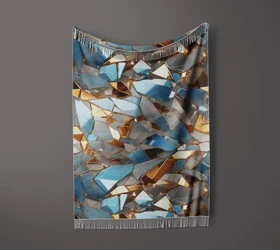 شال مبل ریش دار sofa shawl 298