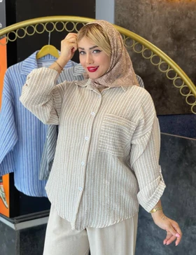 مانتو راه راه سامره کد : 75109