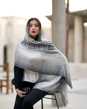 شال نخ ابریشم طیفی کوچ 20542