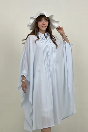 کفتان پانچ رگه دوزی (ابی)