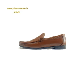 کفش کالج مردانه چرم طبیعی دست دوز عسلی