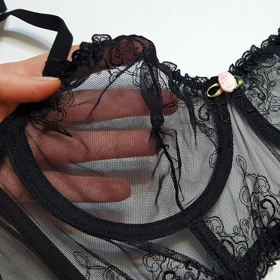 ست شورت و سوتین برتا فنردار کد 1031-BB مشکی