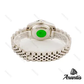 ساعت رولکس زنانه دیت جاست نقره ای صفحه سبز مدیوم w-1154