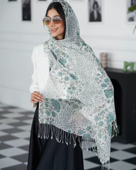 شال لینن طرحدار HQuality 20631