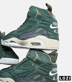 کفش کتانی ساق‌دار مردانه سبز یشمی Nike air jordan 5 v02