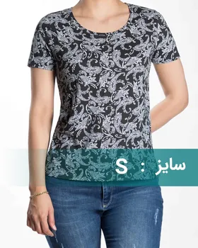 تیشرت مشکی طرح سنتی زنانه