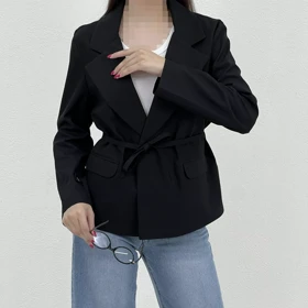 کت زنانه لینن پشت جیب