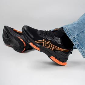 کفش کتانی مردانه مدل اسیکس ASICS رنگ مشکی نارنجی