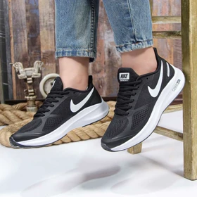کتانی مردانه زنانه مدل نایک ایر زوم گاید nike air zoom guide رانینگ رنگ مشکی سفید