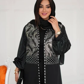مانتو مجلسی سایز بزرگ کد2021 مدل ماریانا (کالکشن عیدانه 1404)