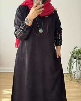 پیراهن مانتویی گندم