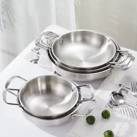 تابه سرو دسته دار گرد و گود سیلور