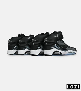 کفش کتانی ساق‌دار مردانه مشکی طوسی Nike air jordan 6