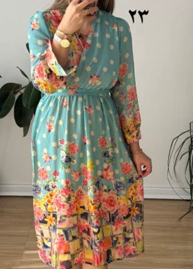 پیراهن حریر سرمه سری 21