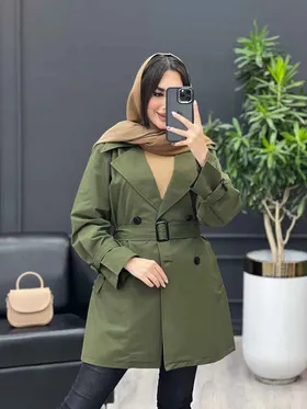 بارانی چهاردکمه سرشانه پاگن