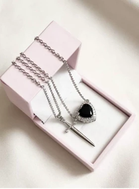 ست گردنبند قلب🖤