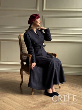 کت دامن کشمیر یقه ایستاده نیکی