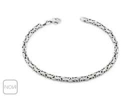 دستبند نقره مردانه سیاه قلم کد 035325