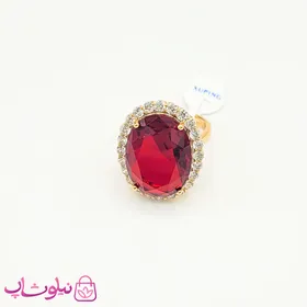 انگشتر زنانه ژوپینگ با نگین قرمز درشت