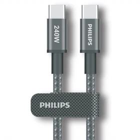 کابل تایپ سی 240 وات 5 آمپر فیلیپس Philips مدل DLC7030C طول 1 متر