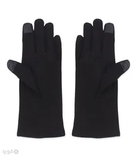 دستکش زنانه فوتر تو کرکی تاچ اسکرین کد 2320 مشکی