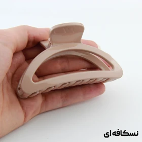 کلیپس دخترانه مدل صخره ای دو رنگ کوچک (نسکافه‌ای)