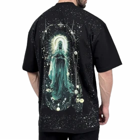 تیشرت آستین کوتاه مردانه مشکی مدل چاپی