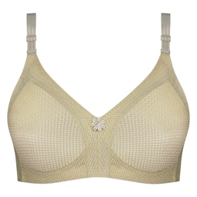 سوتین زنانه پانیذ مدل بدون فنر تابستانی رنگ کرم کد 66307