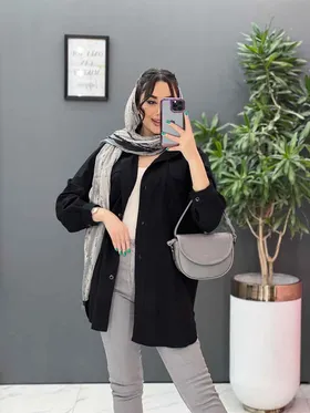 مانتو شومیزی لینن دوجیب